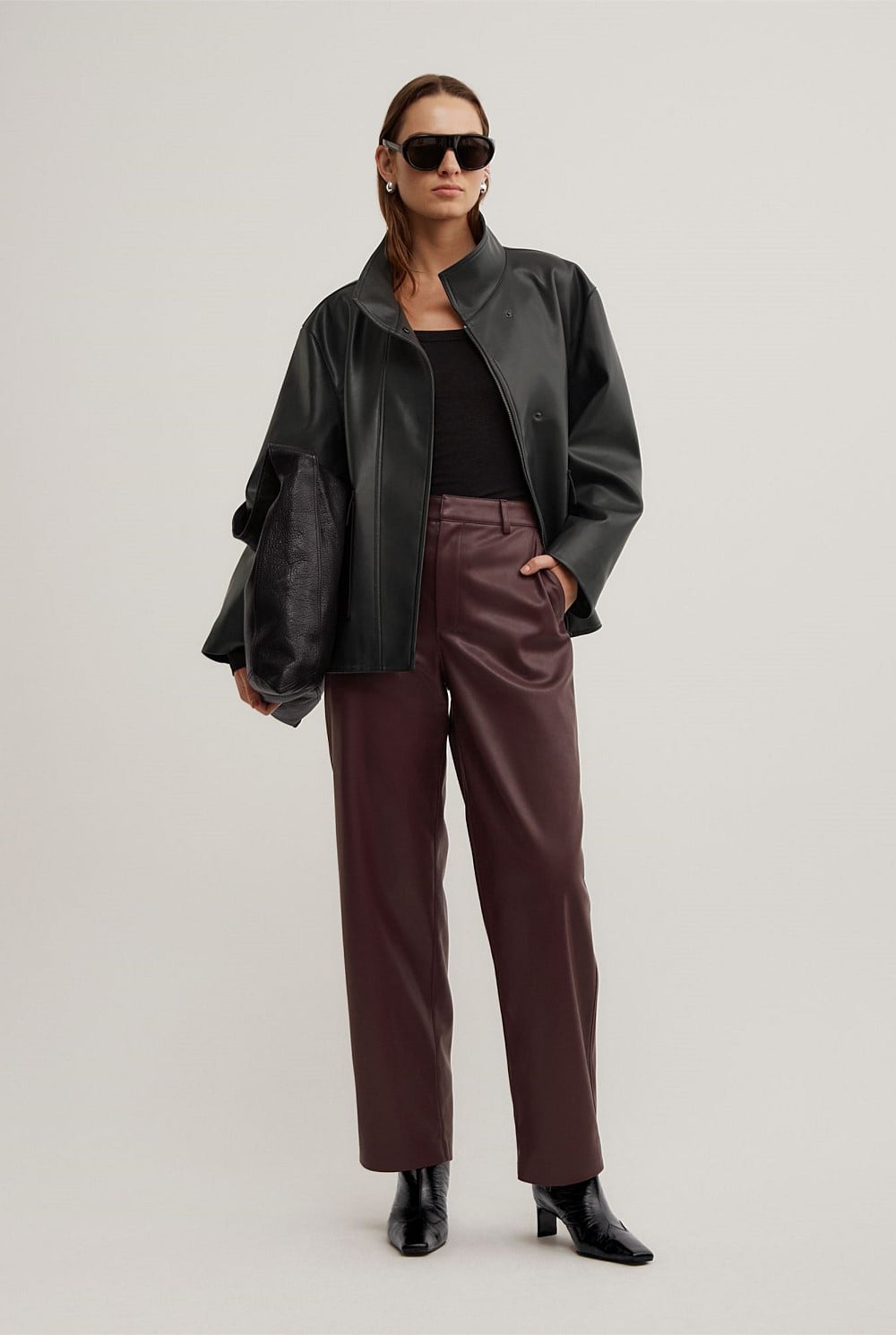 Pu Barrel Trousers