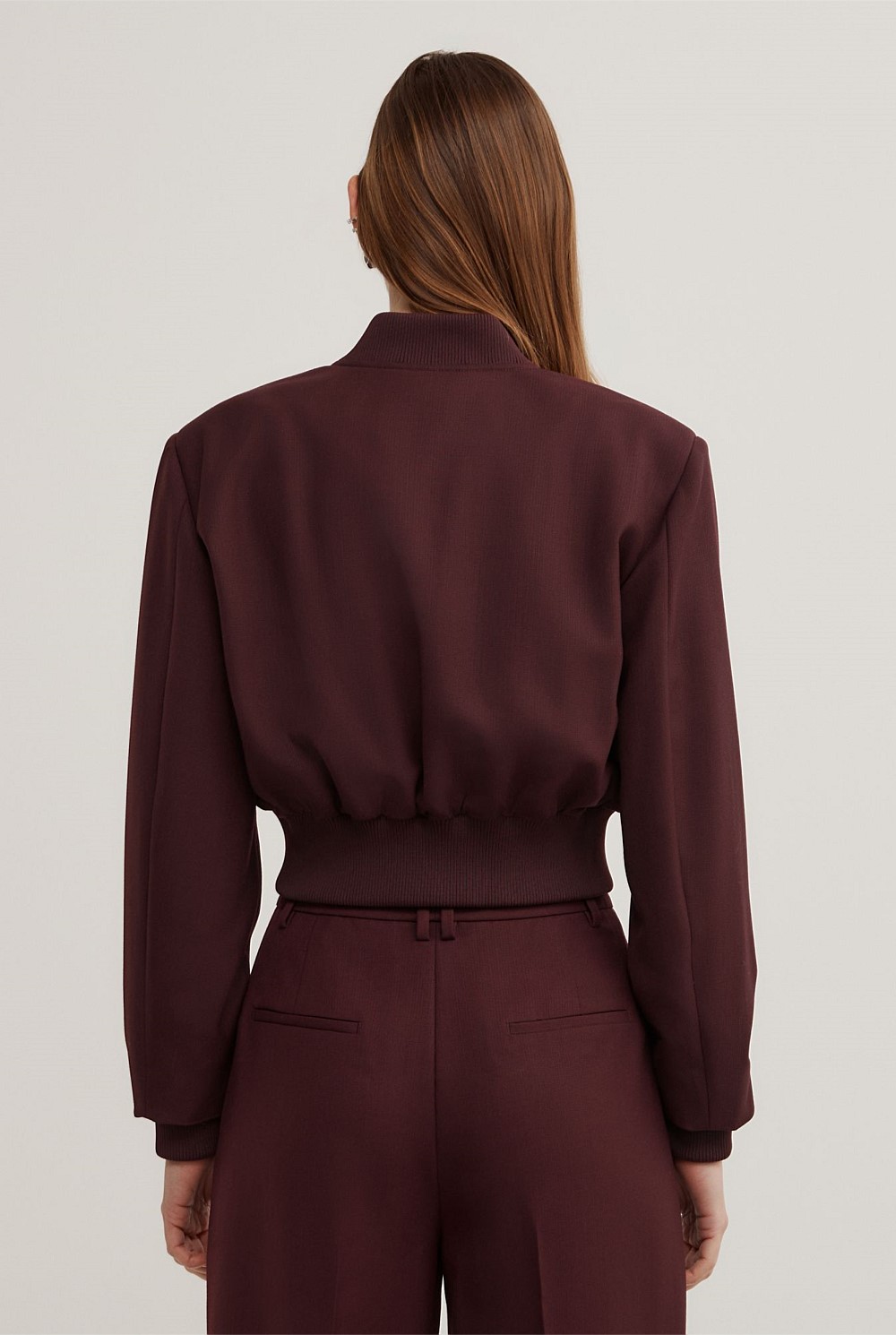 Shoulder Pad Bomber Jacket