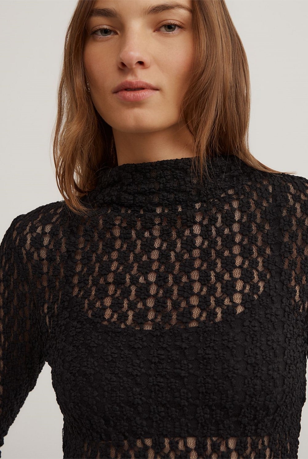 Textured Long Sleeve Top
