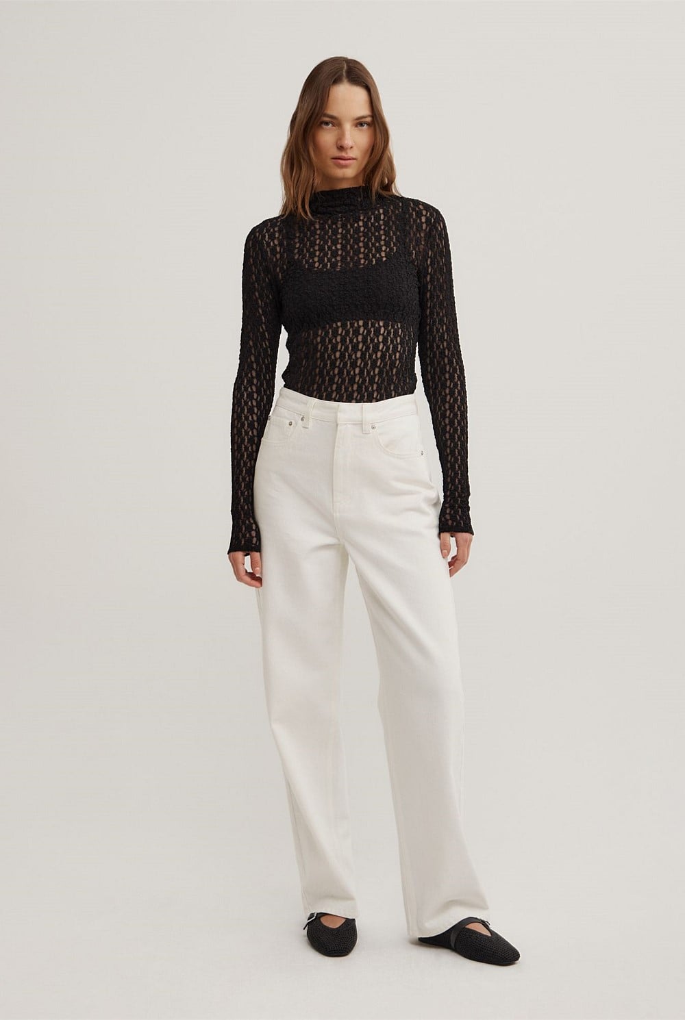Textured Long Sleeve Top
