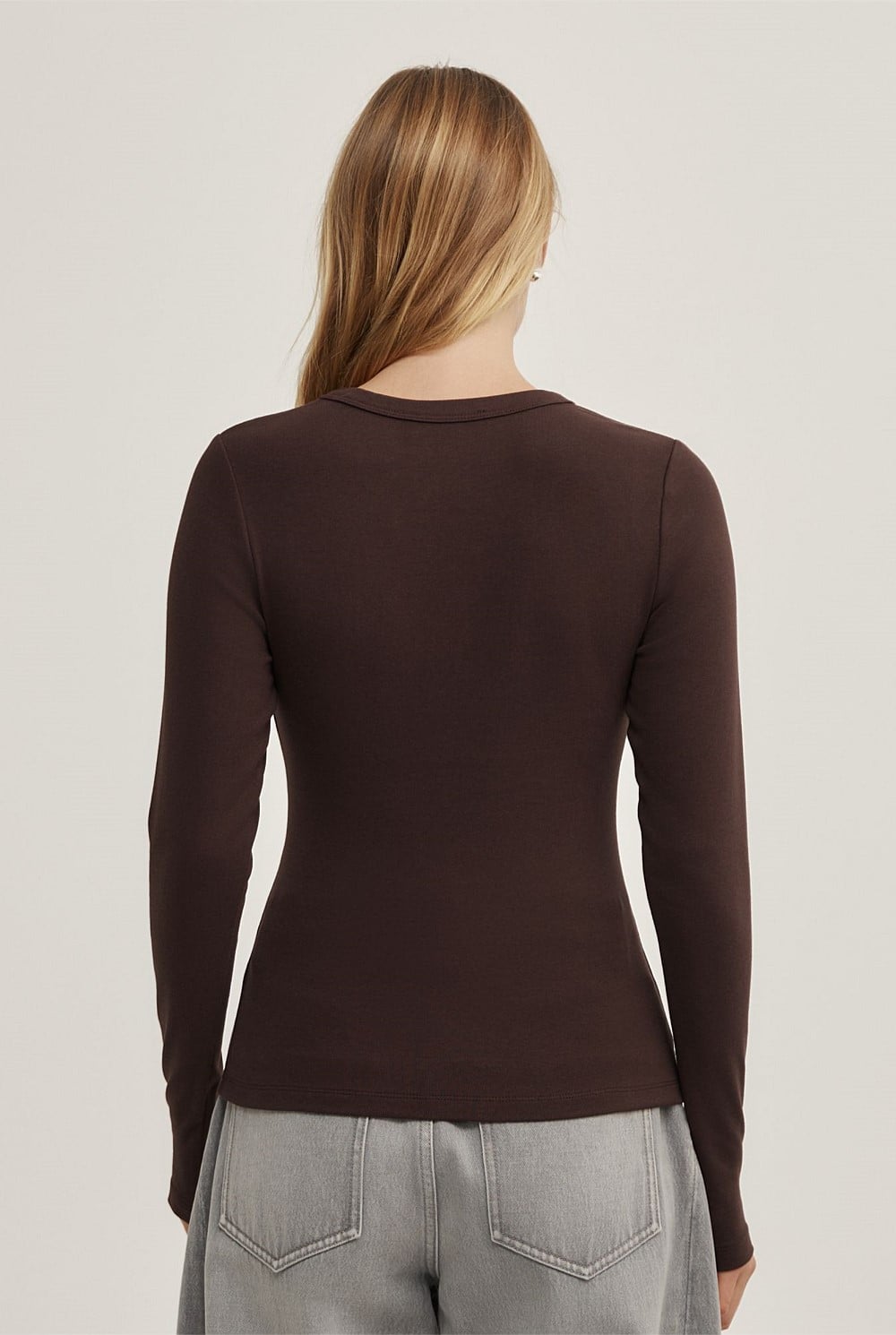 V-Neck Long Sleeve Top
