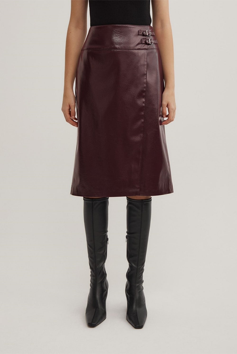 Buckle Wrap Skirt