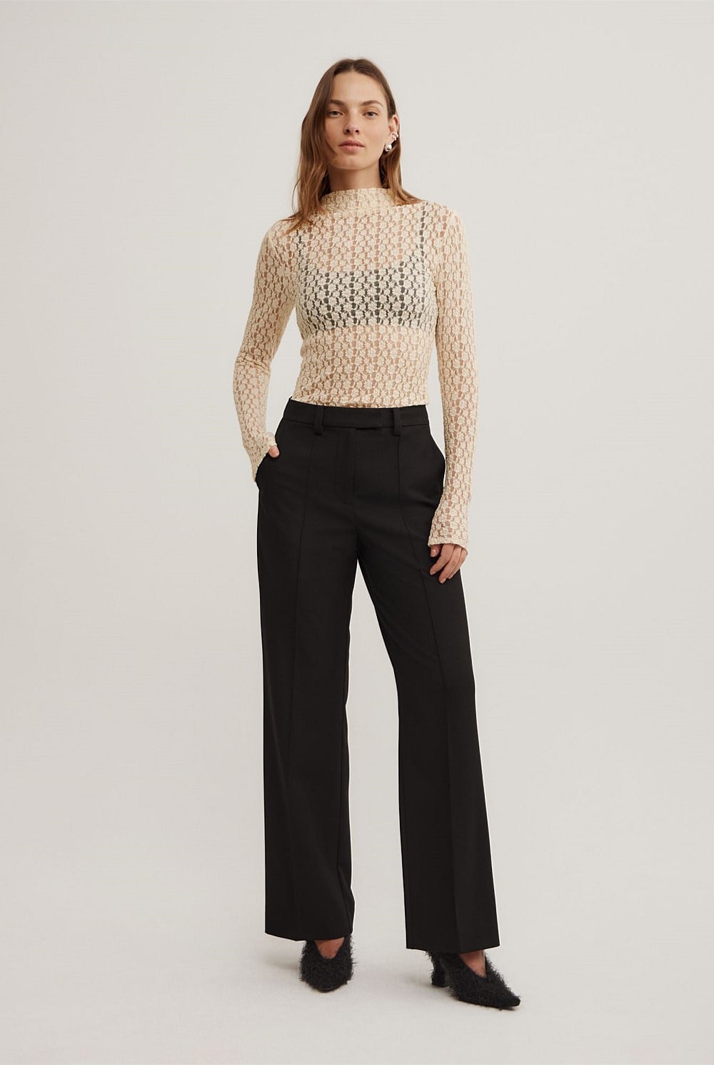 Textured Long Sleeve Top