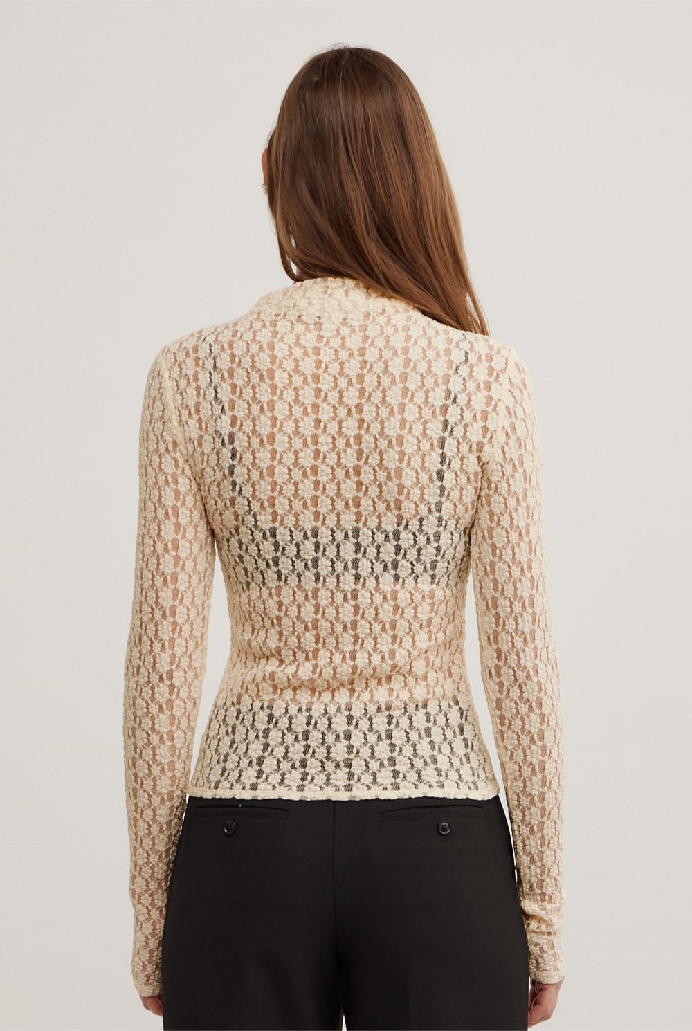 Textured Long Sleeve Top
