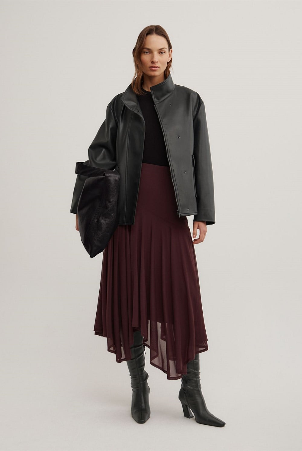 Asymmetric Drape Skirt