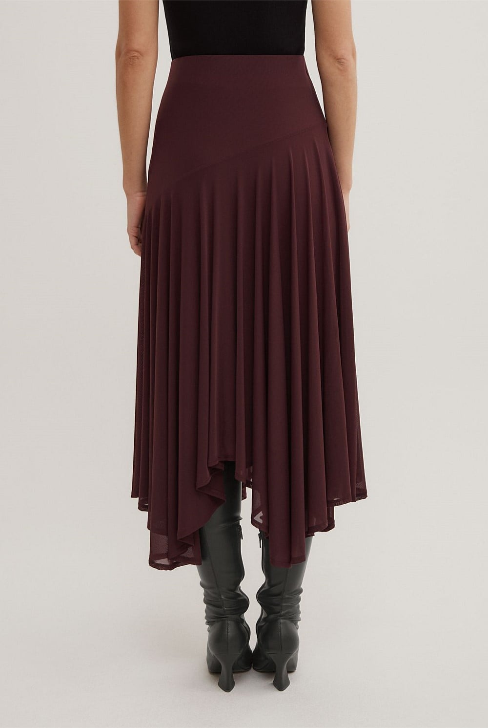 Asymmetric Drape Skirt