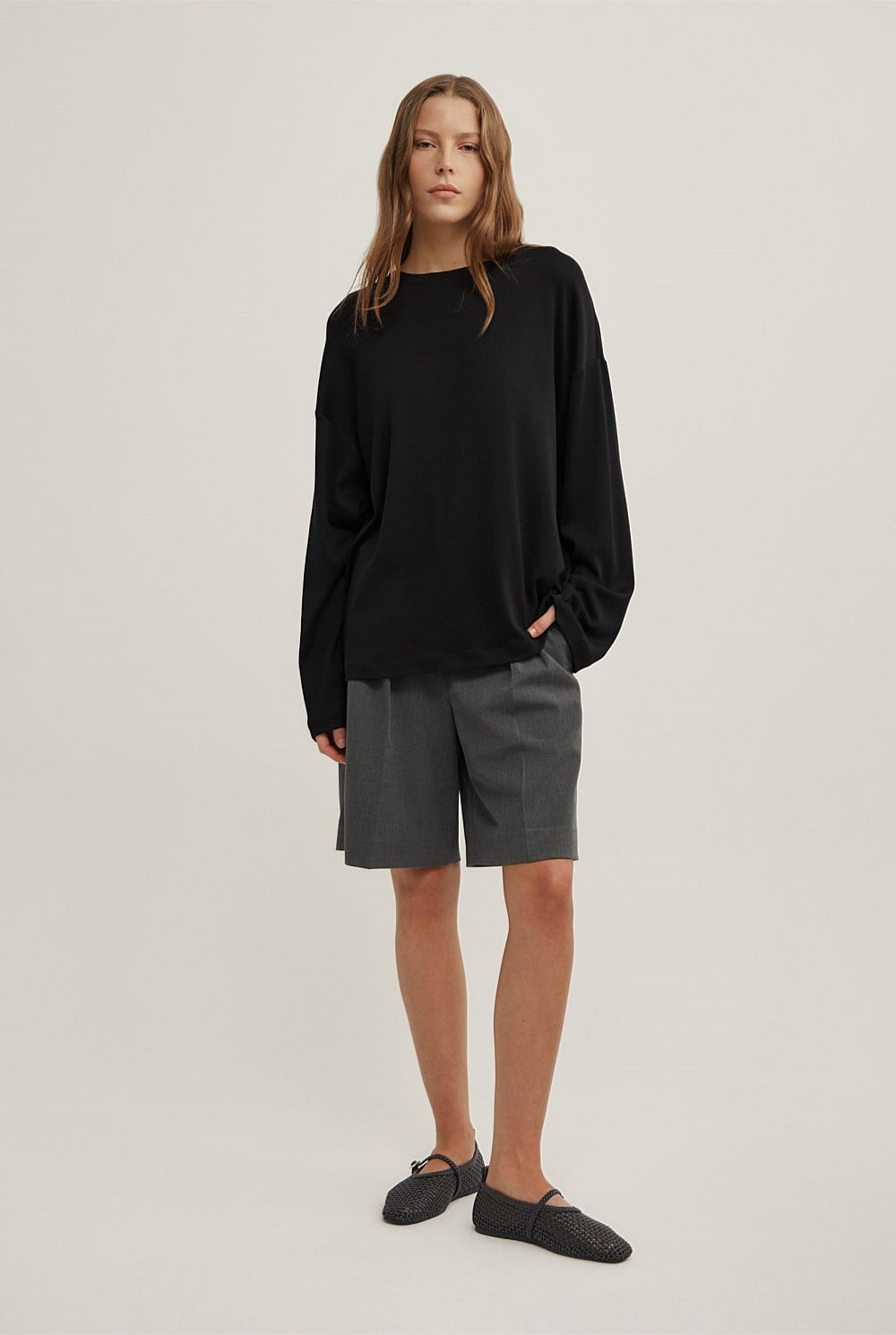 Crew Neck Long-Sleeve T-Shirt