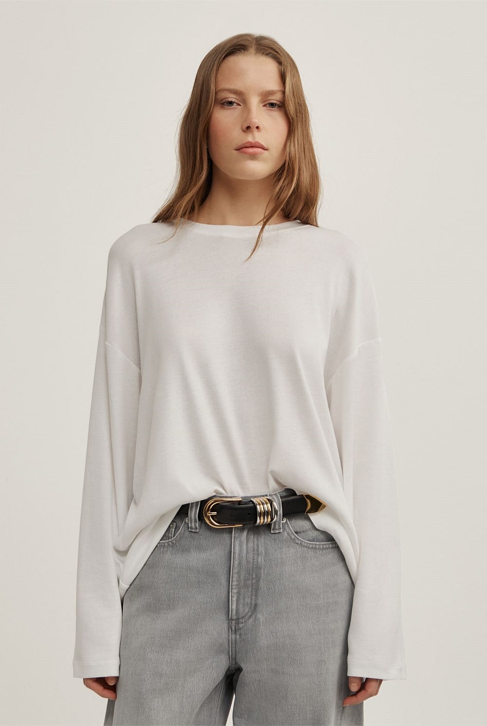 Crew Neck Long-Sleeve T-Shirt