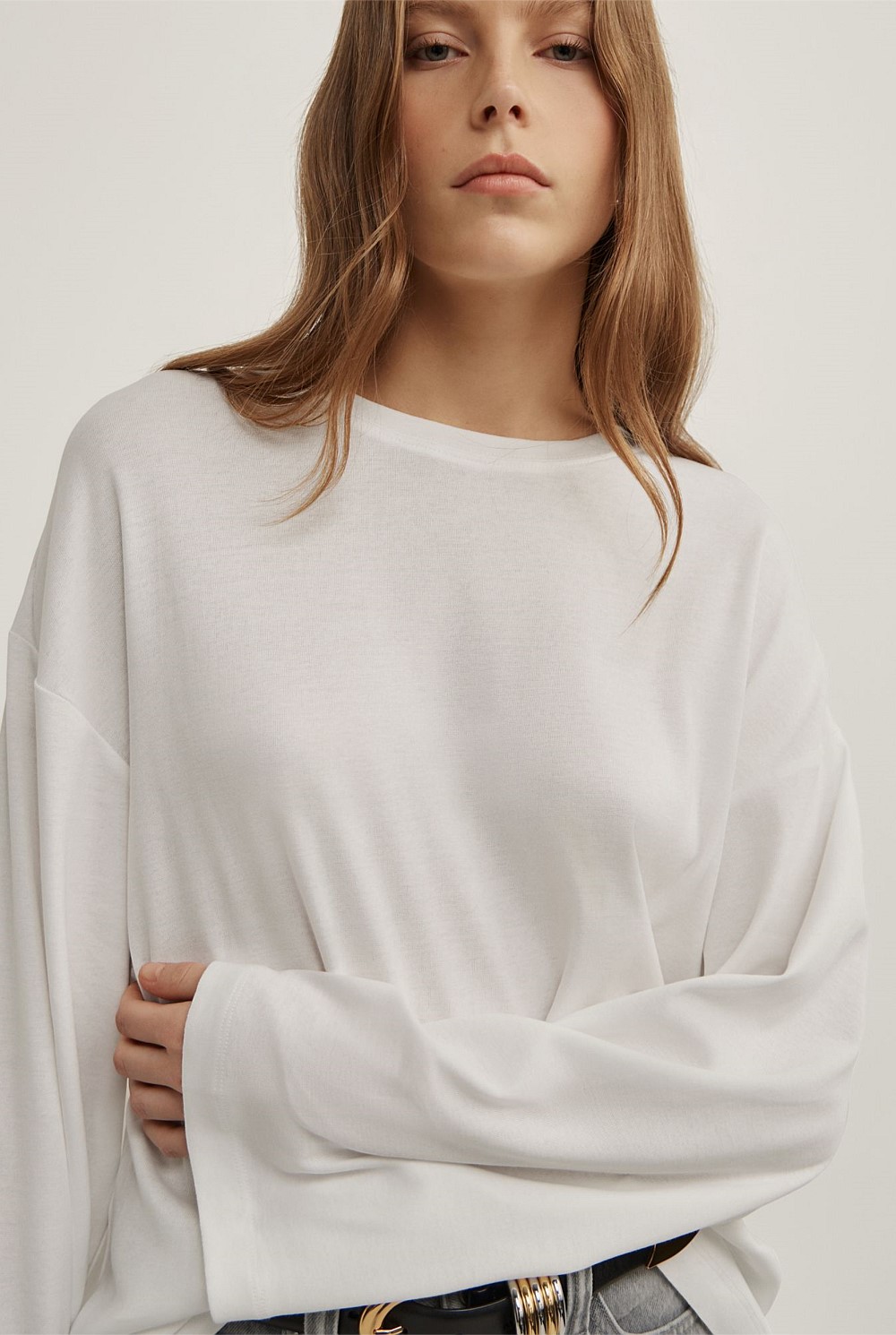 Crew Neck Long-Sleeve T-Shirt