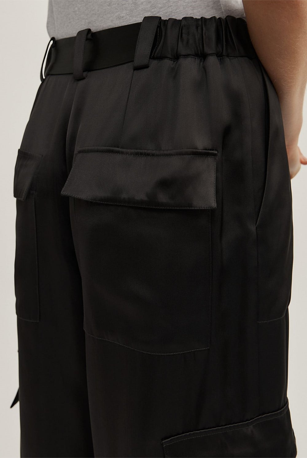 Satin Cargo Pant