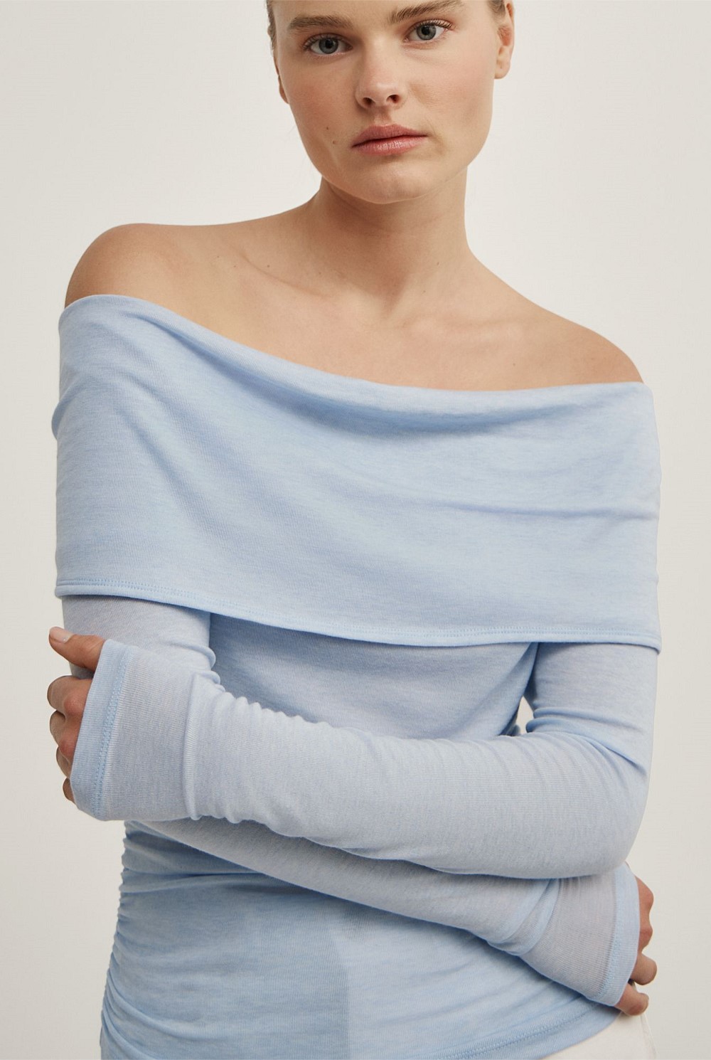 Off Shoulder Long-Sleeve Top