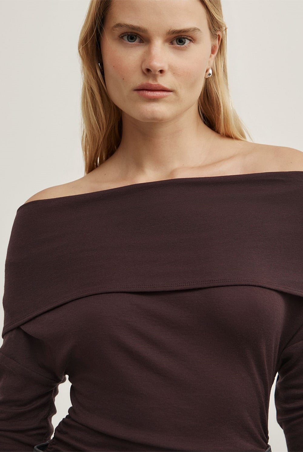 Off Shoulder Long-Sleeve Top