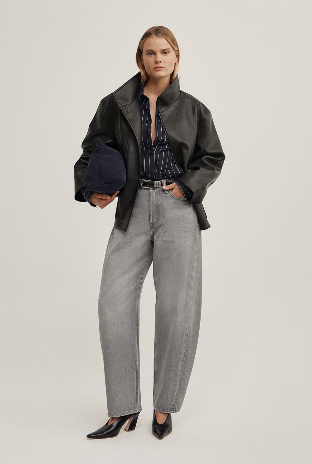 Tie Back Pinstripe Shirt
