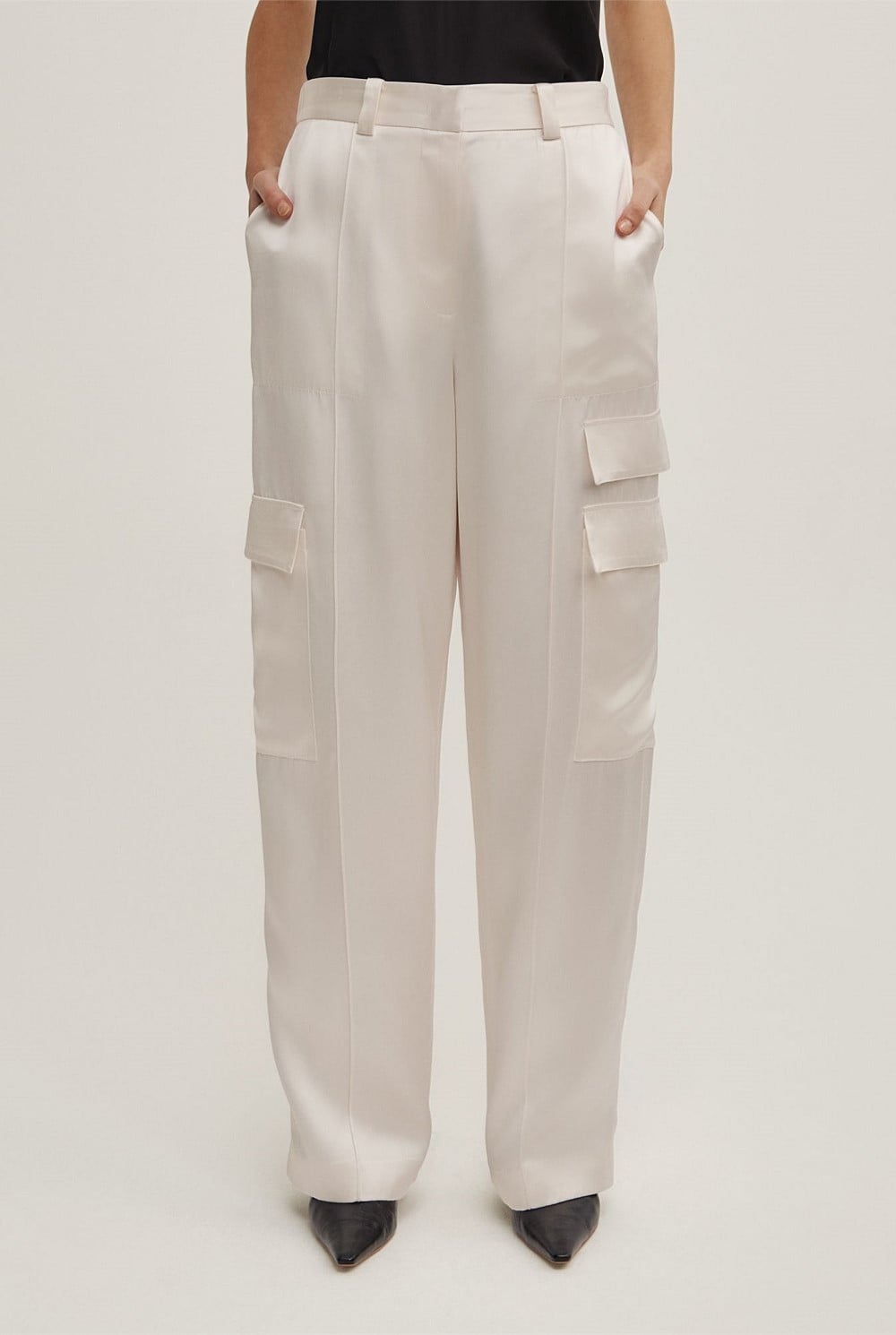 Satin Cargo Pant