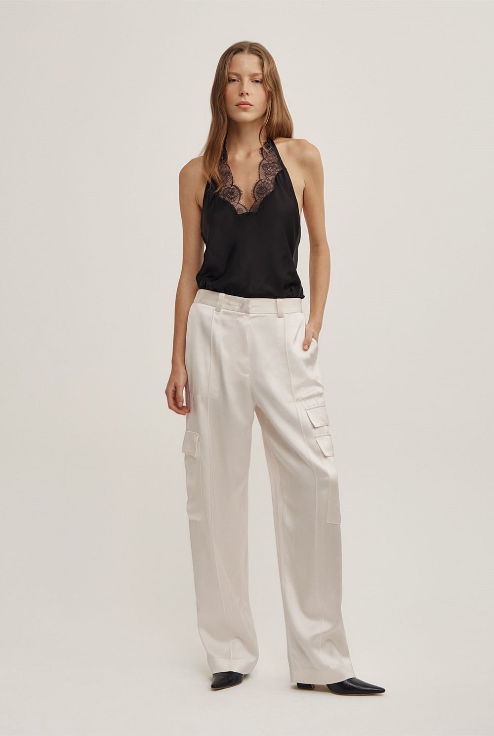 Satin Cargo Pant