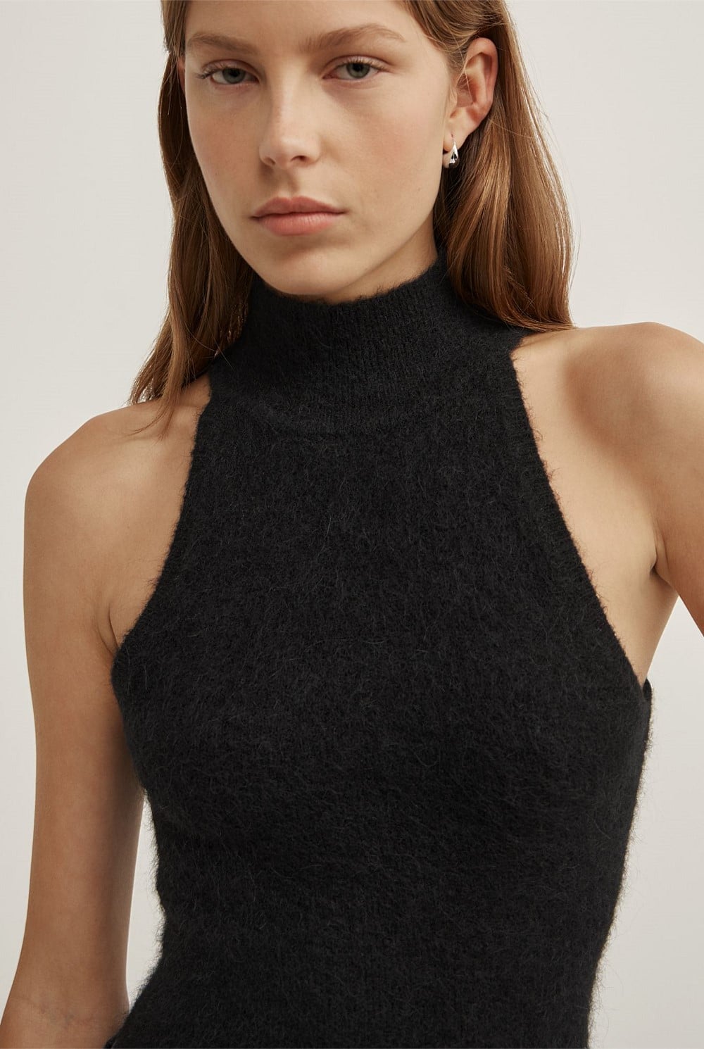 Fluffy High Neck Tank
