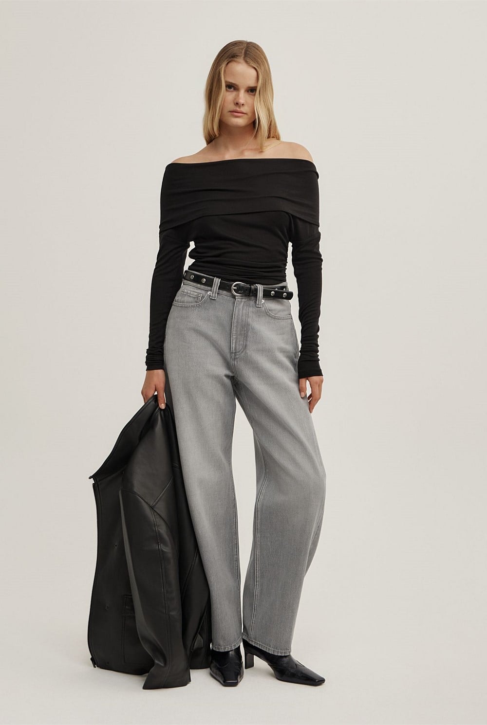 Off Shoulder Long-Sleeve Top