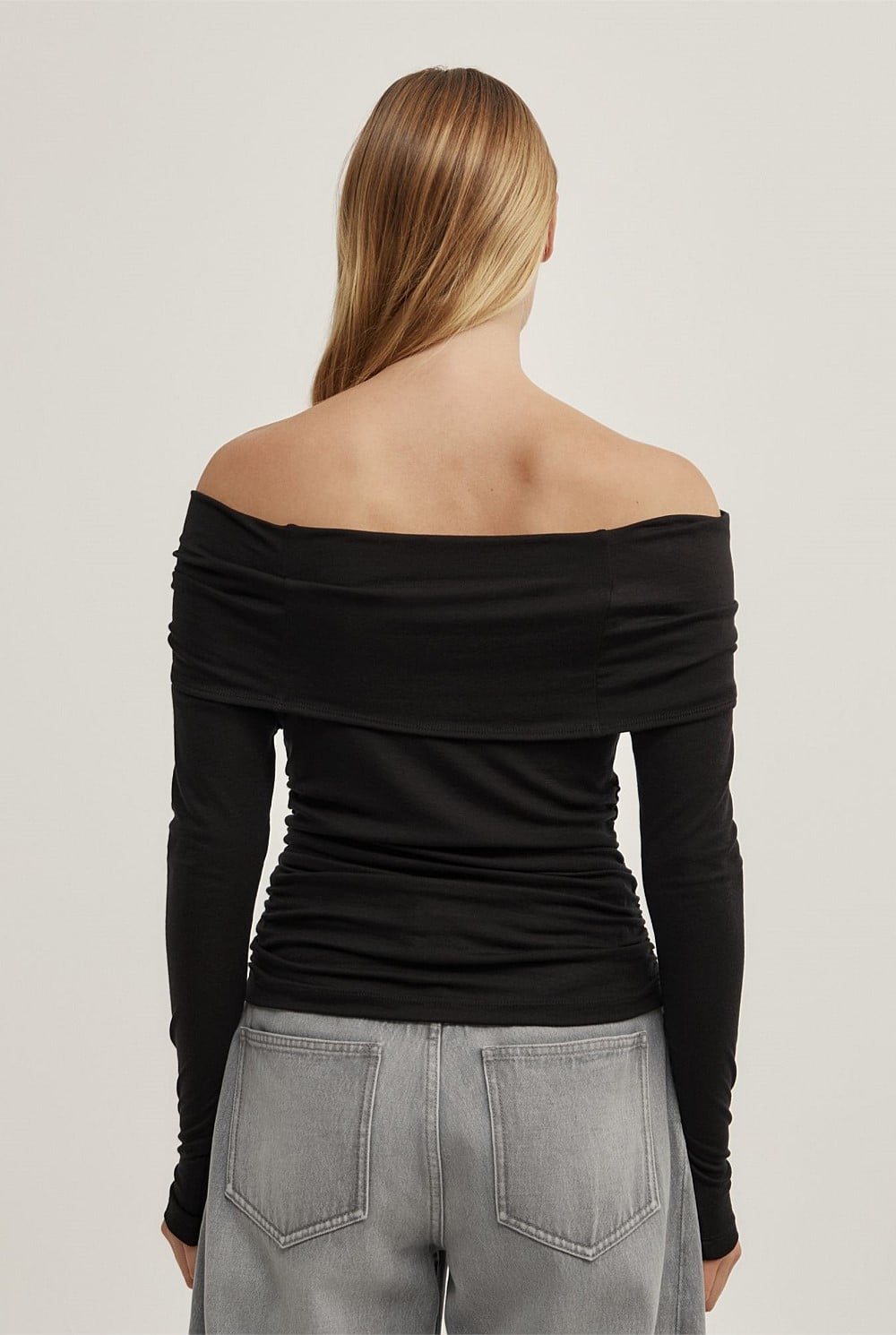 Off Shoulder Long-Sleeve Top