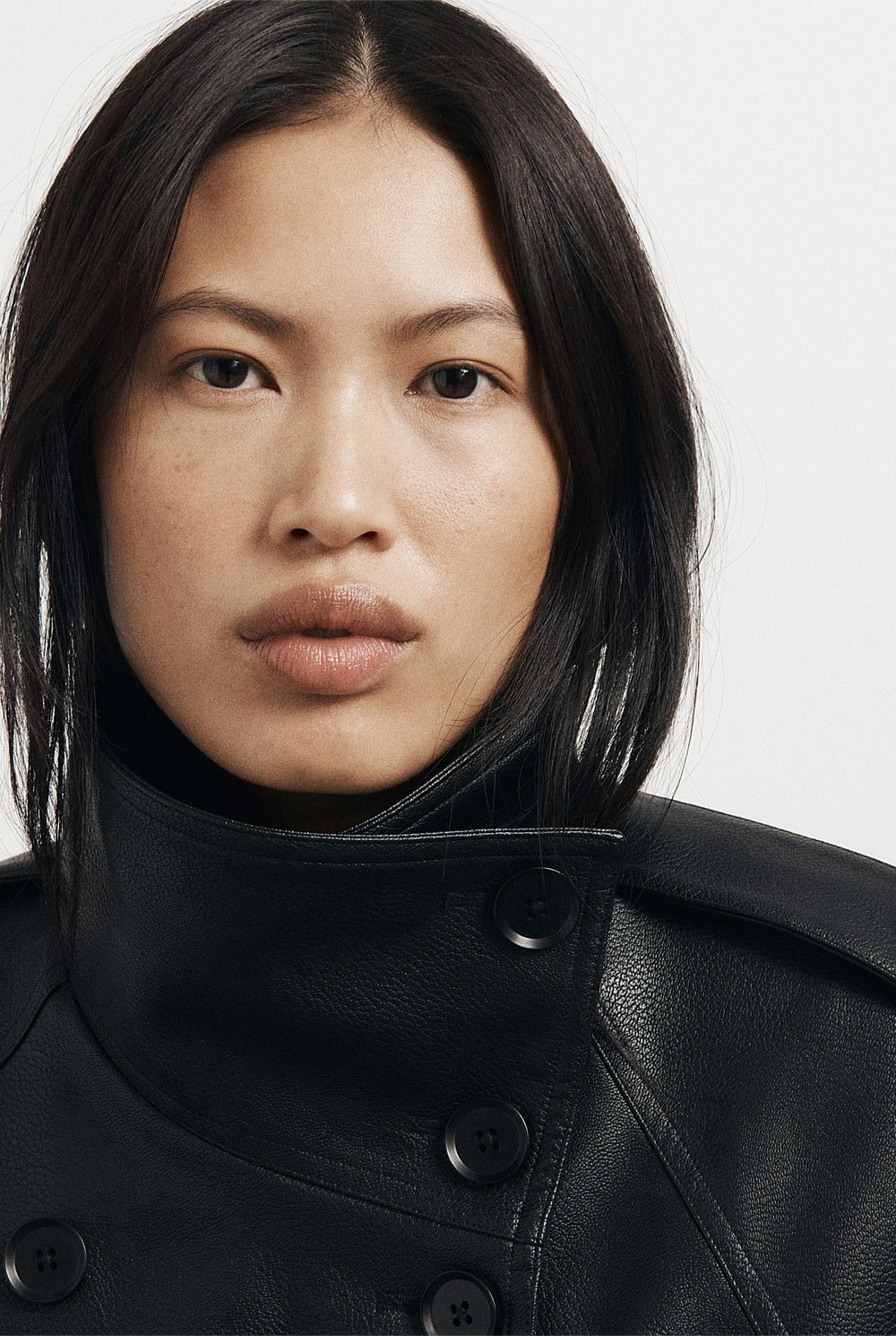 Funnel Neck Trench Coat