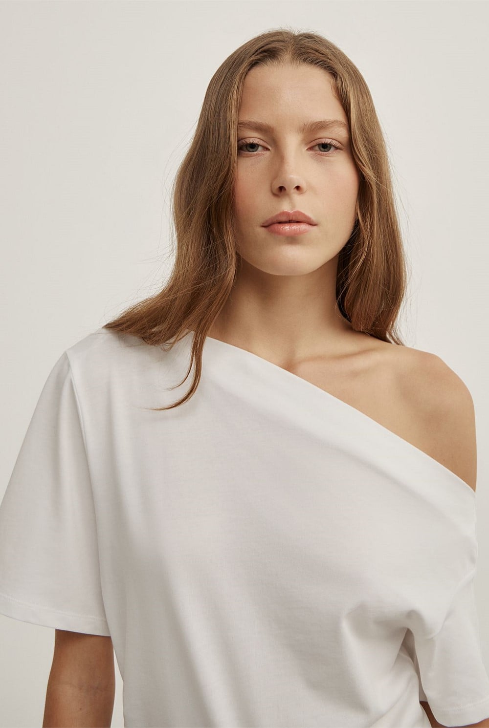 Ruched Asymmetric T-Shirt