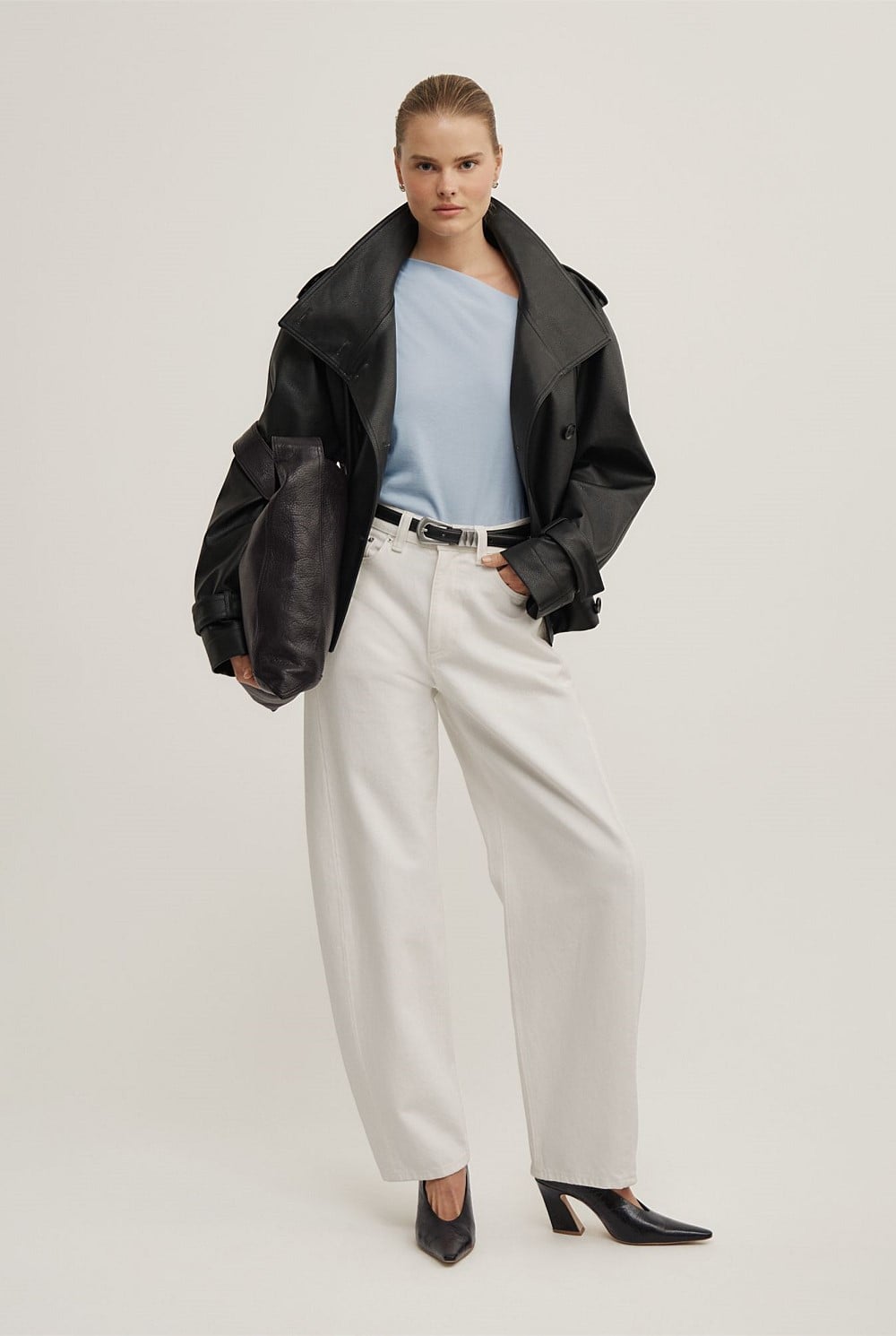 Ruched Asymmetric T-Shirt