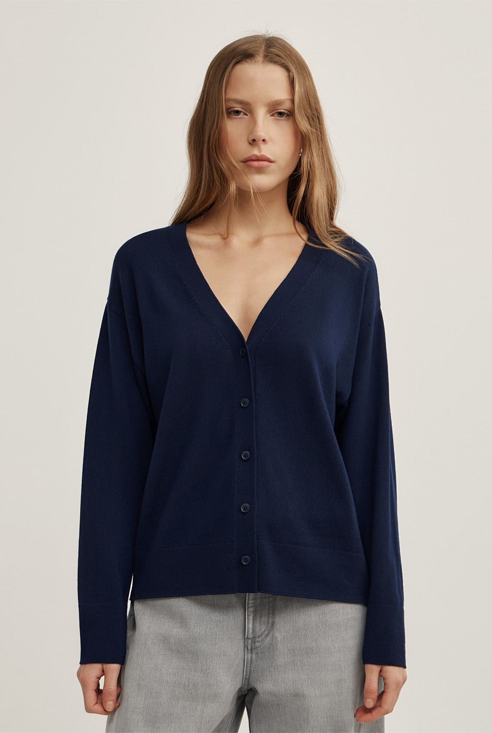 Asymmetric Wrap Knit Cardi