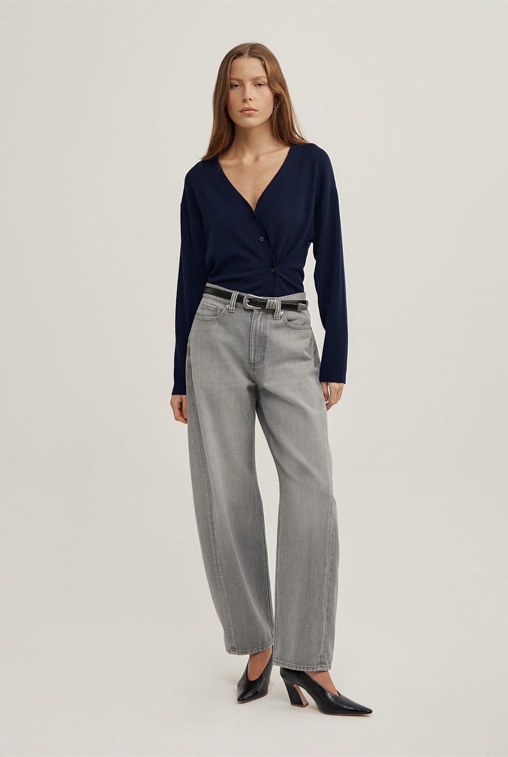 Asymmetric Wrap Knit Cardi