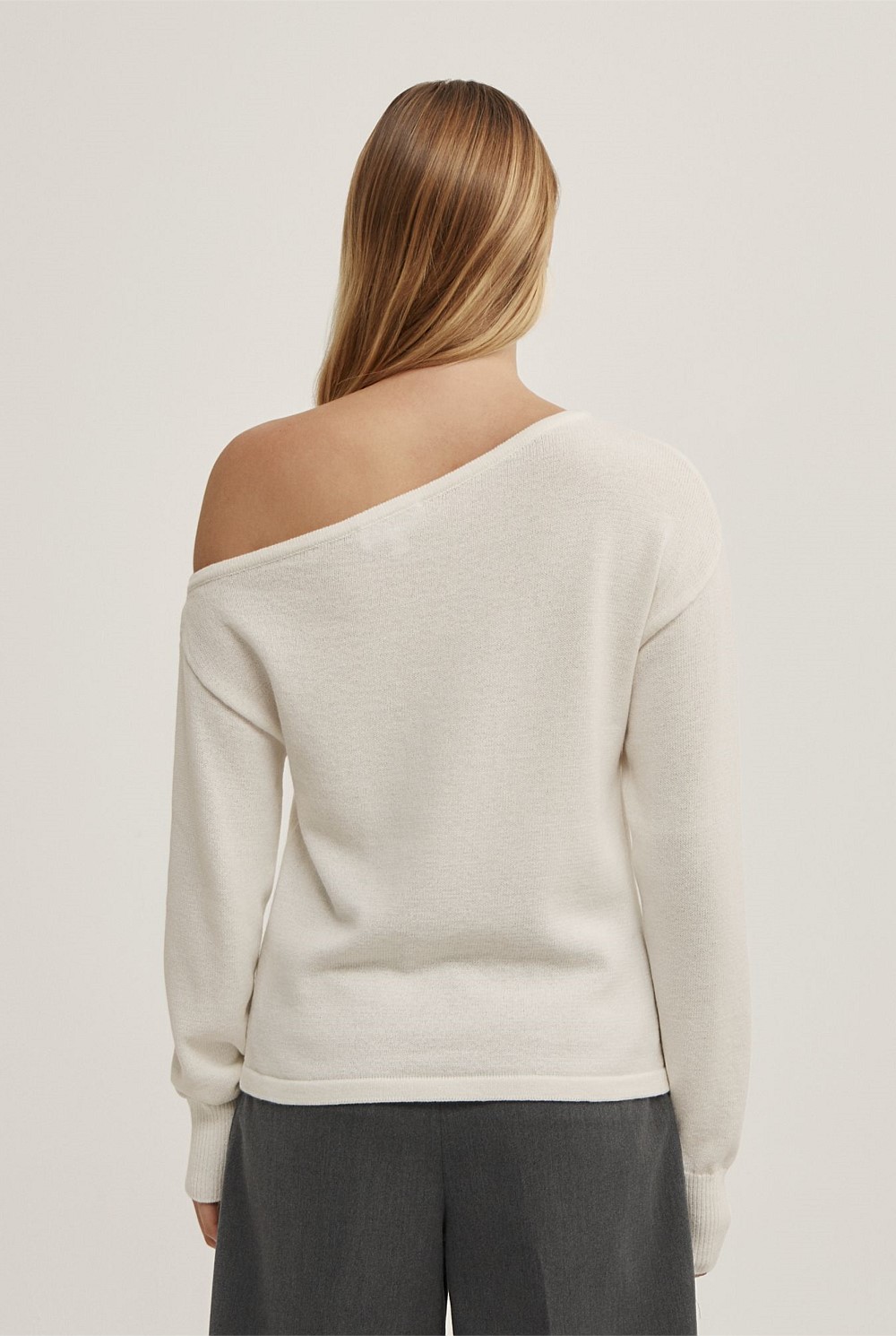 Asymmetric Long-Sleeve Knit