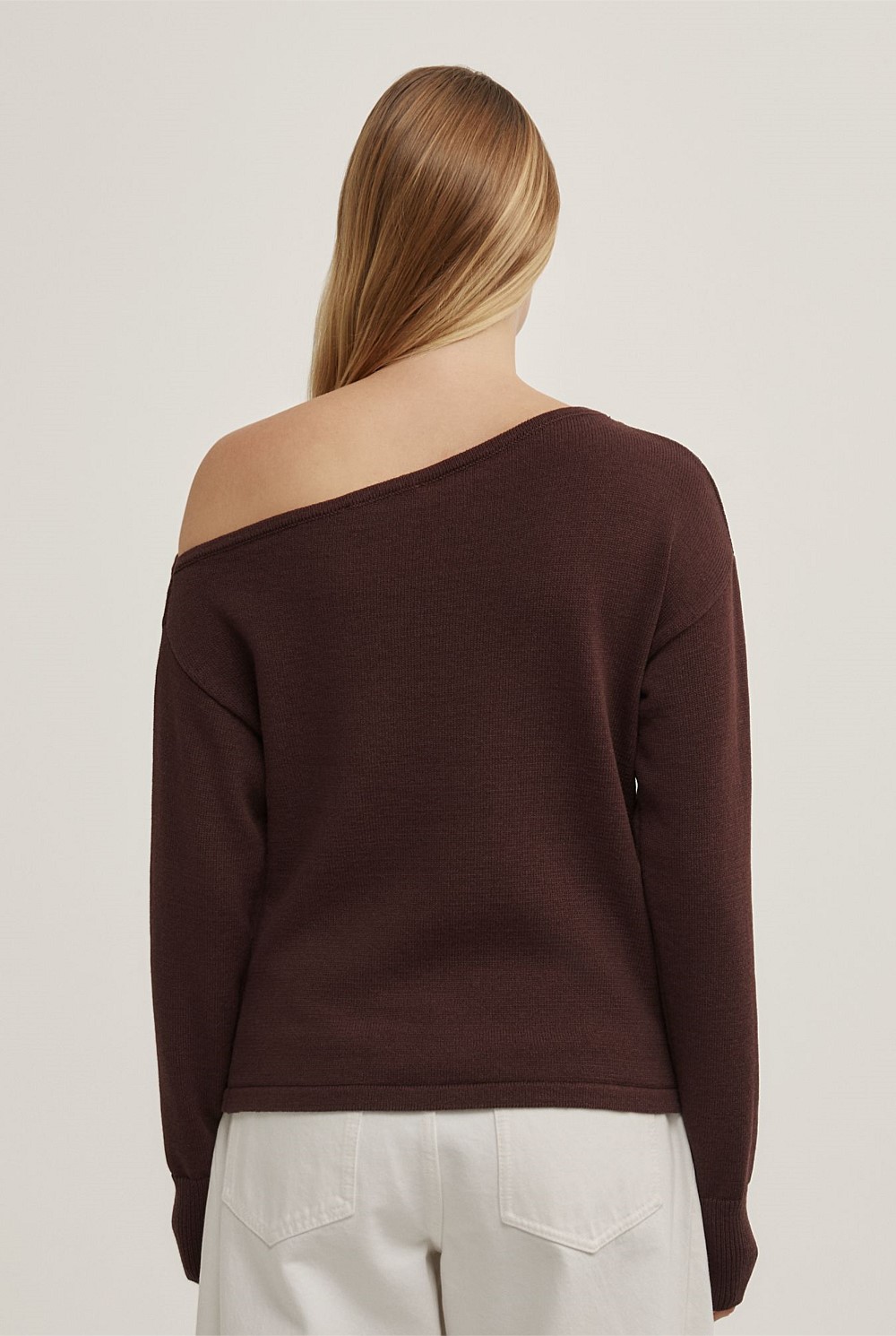 Asymmetric Long-Sleeve Knit