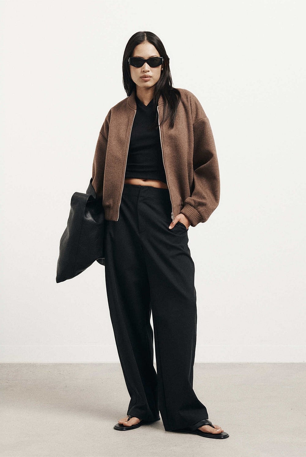 Felted Zip Bomber Jacket