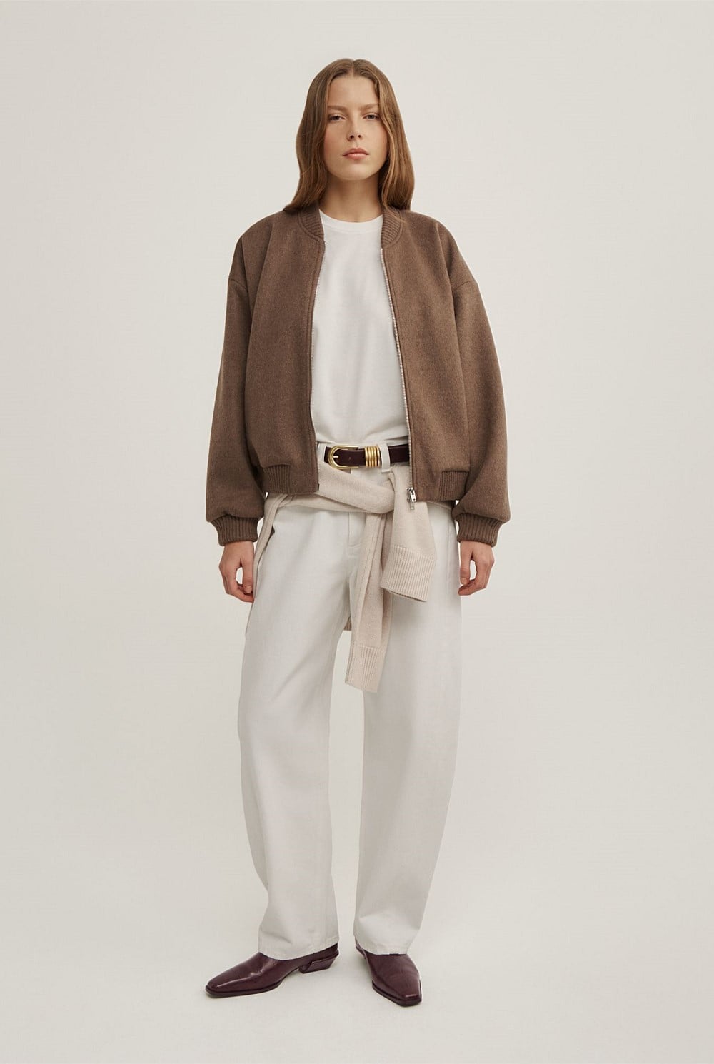 Felted Zip Bomber Jacket