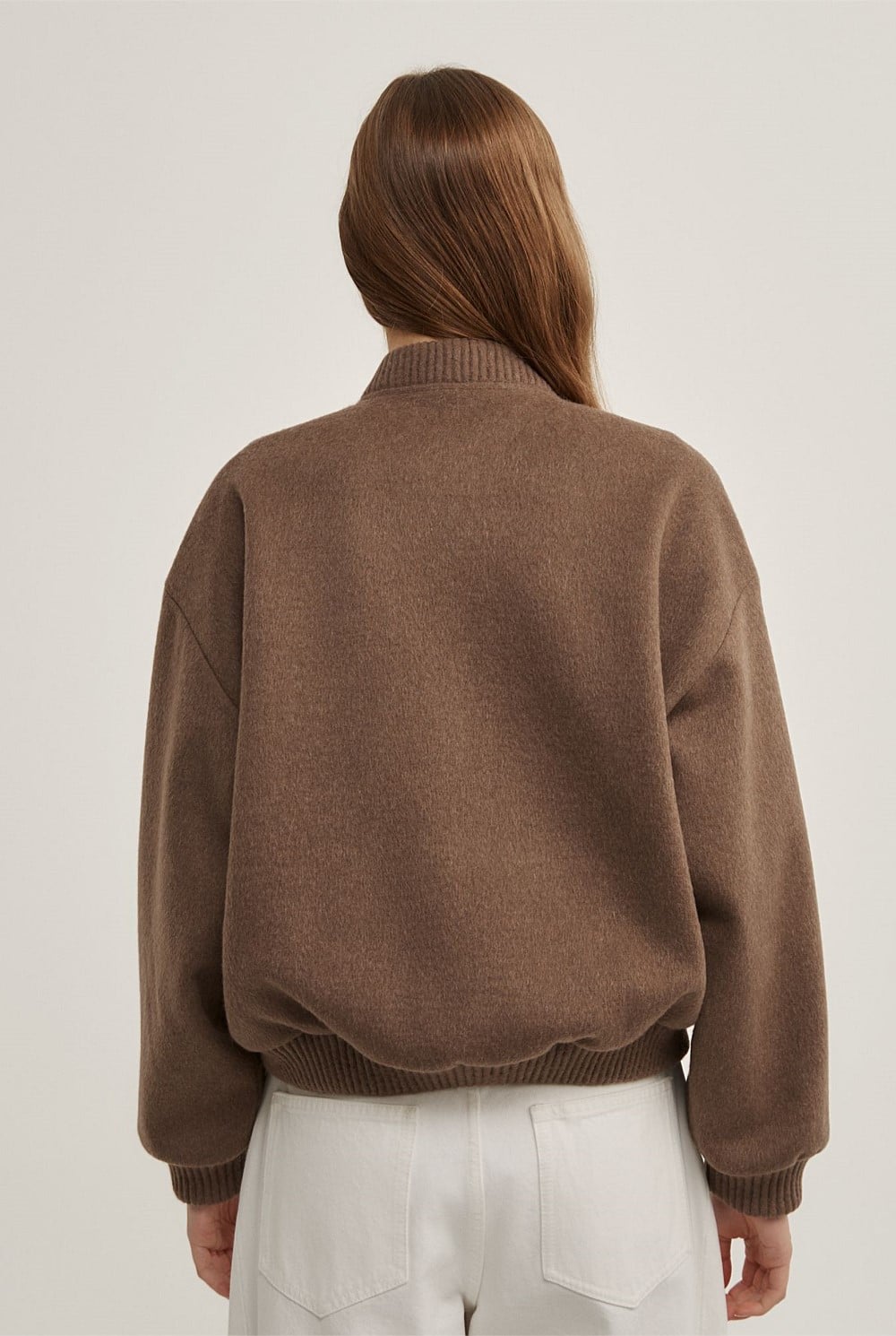 Felted Zip Bomber Jacket