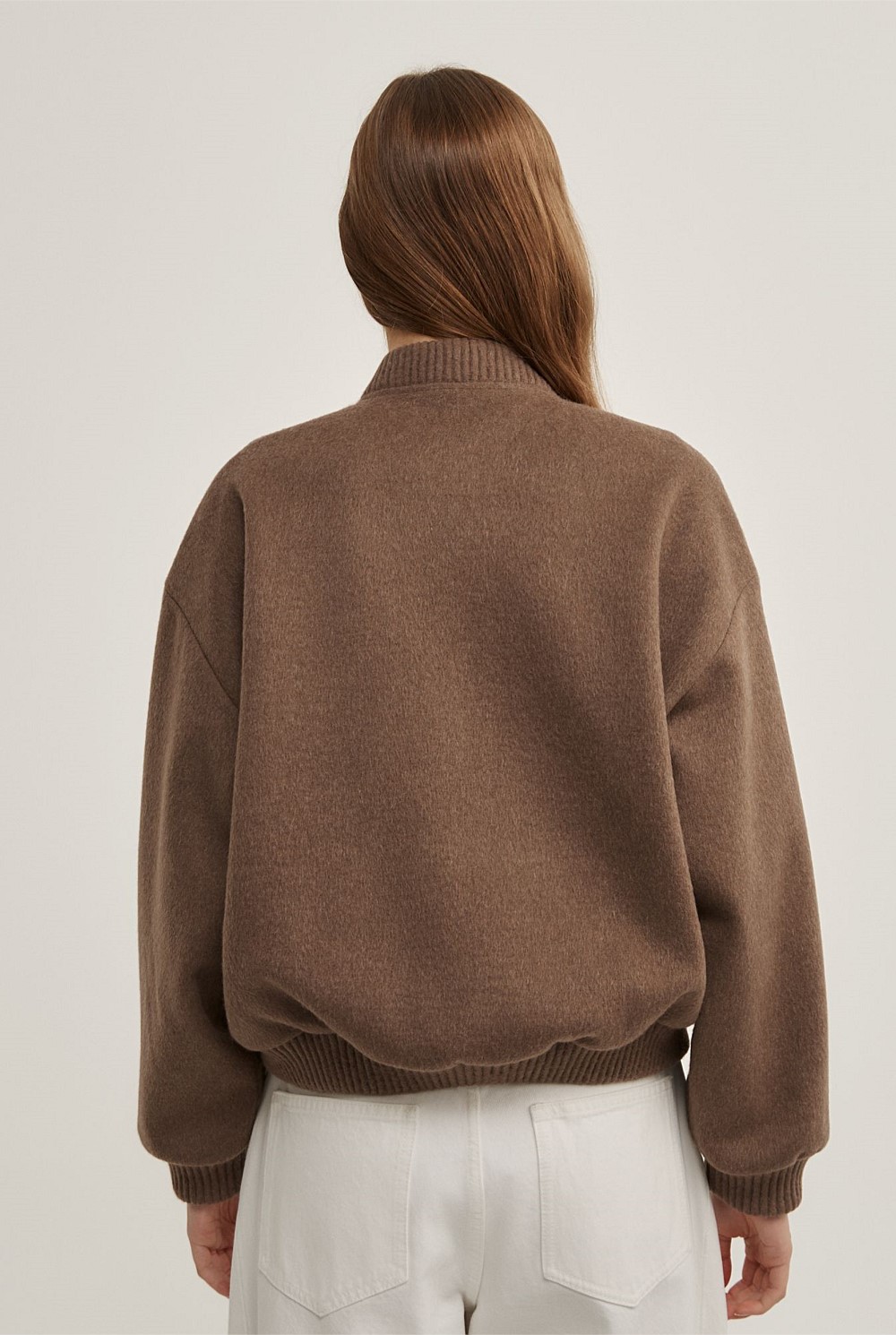 Felted Zip Bomber Jacket