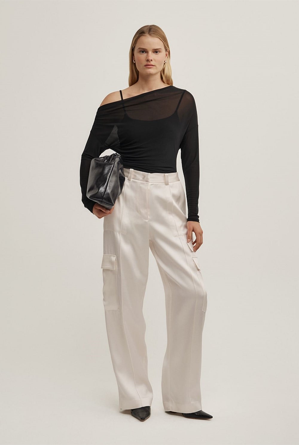 Layered Mesh Long-Sleeve Top