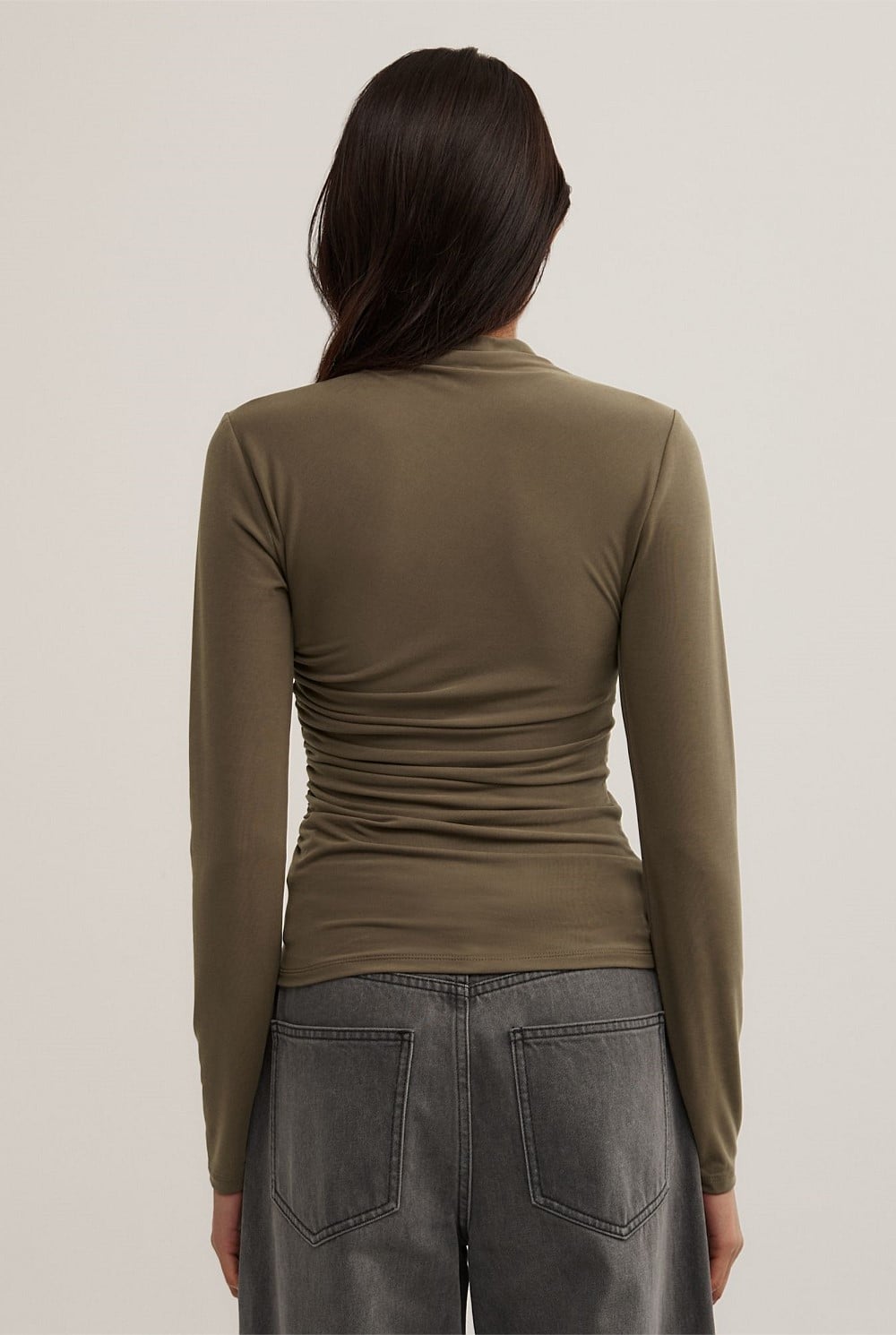 Wrap Long Sleeve Jersey Top