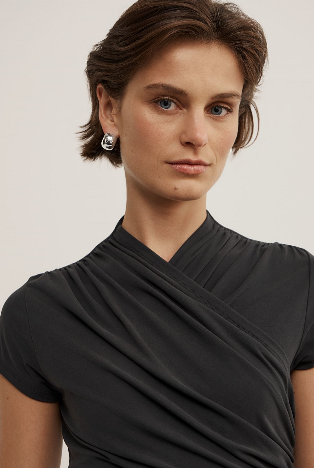 Wrap Cap Sleeve T-Shirt