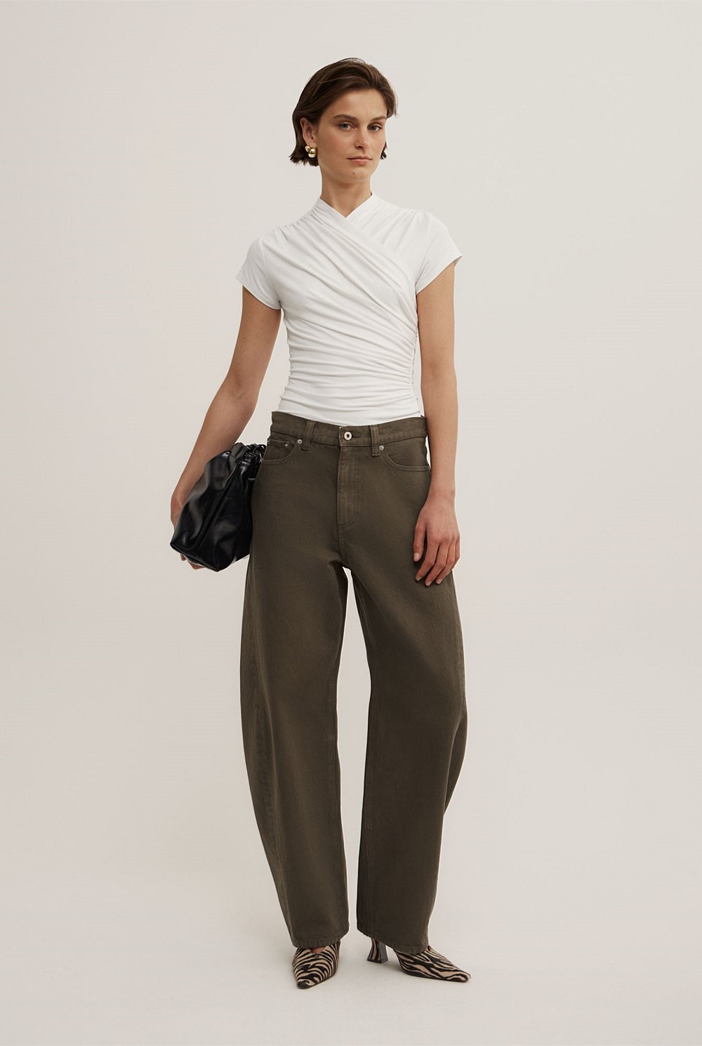 Wrap Cap Sleeve T-Shirt