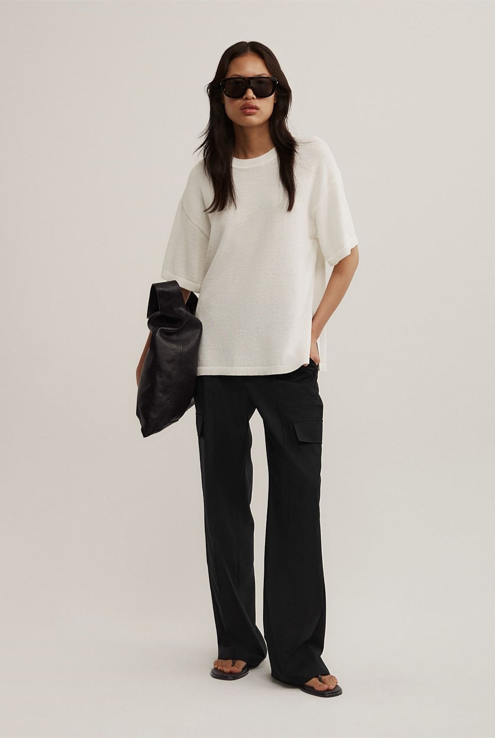 Relaxed Knit T-Shirt