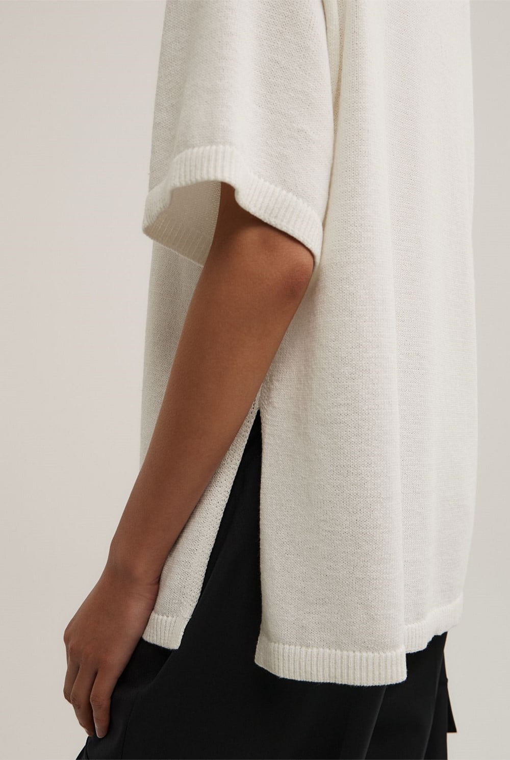 Relaxed Knit T-Shirt