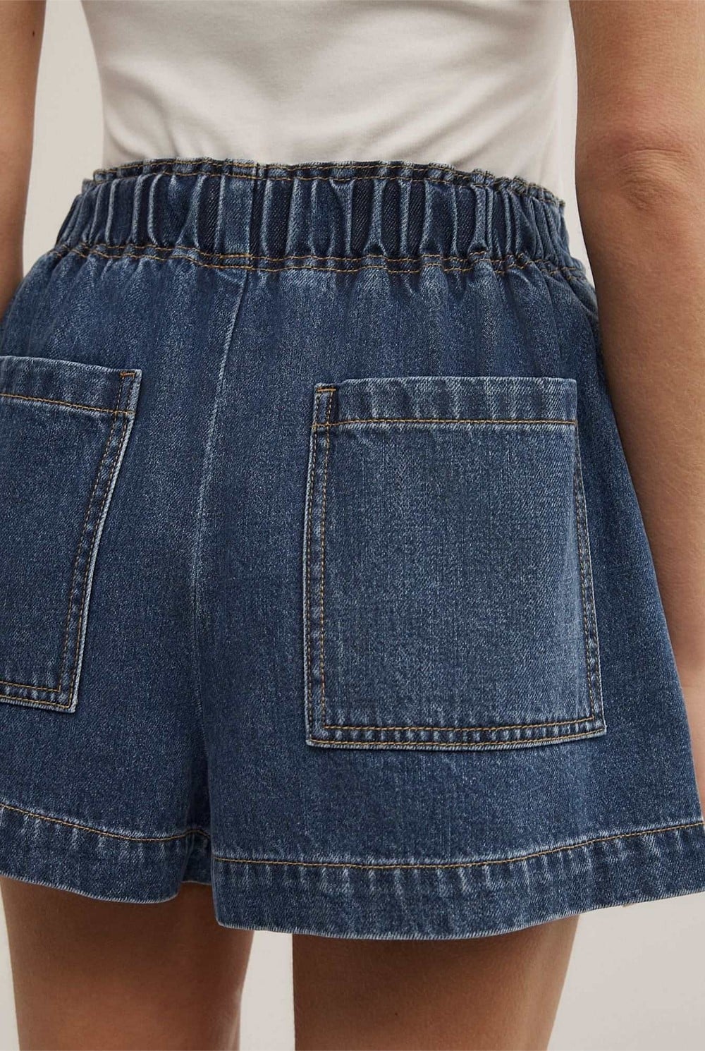 Denim Pull On Short