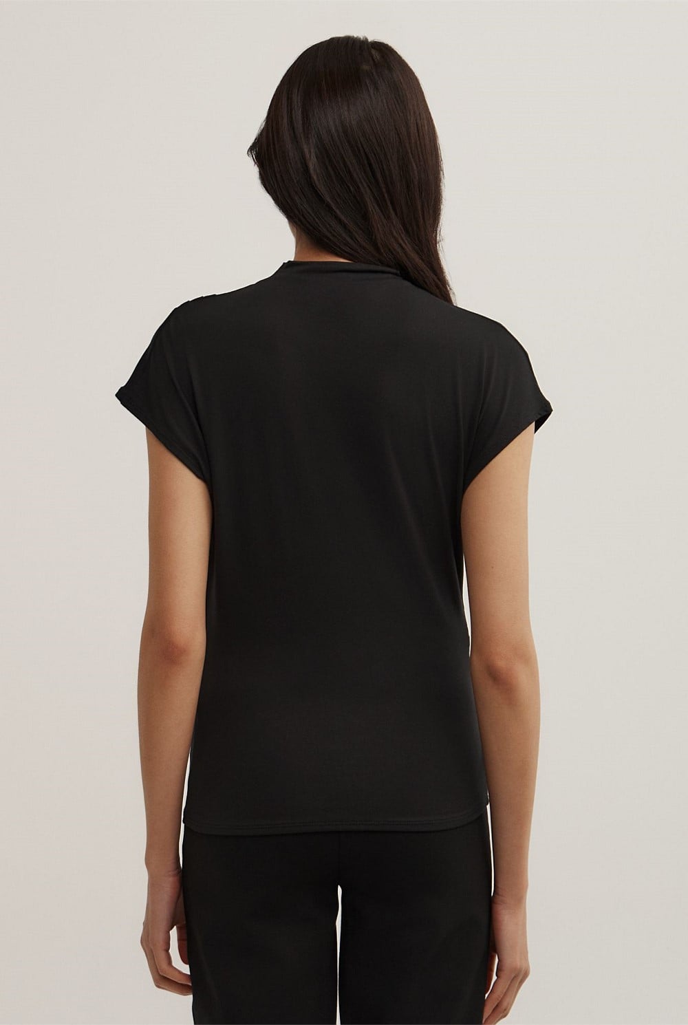Draped High Neck Top