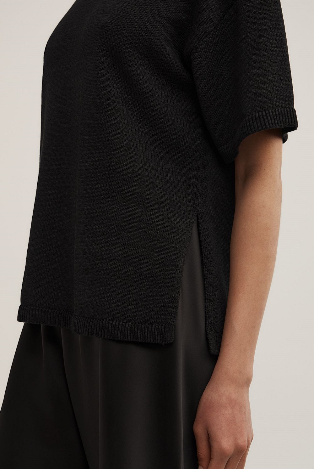 Relaxed Knit T-Shirt