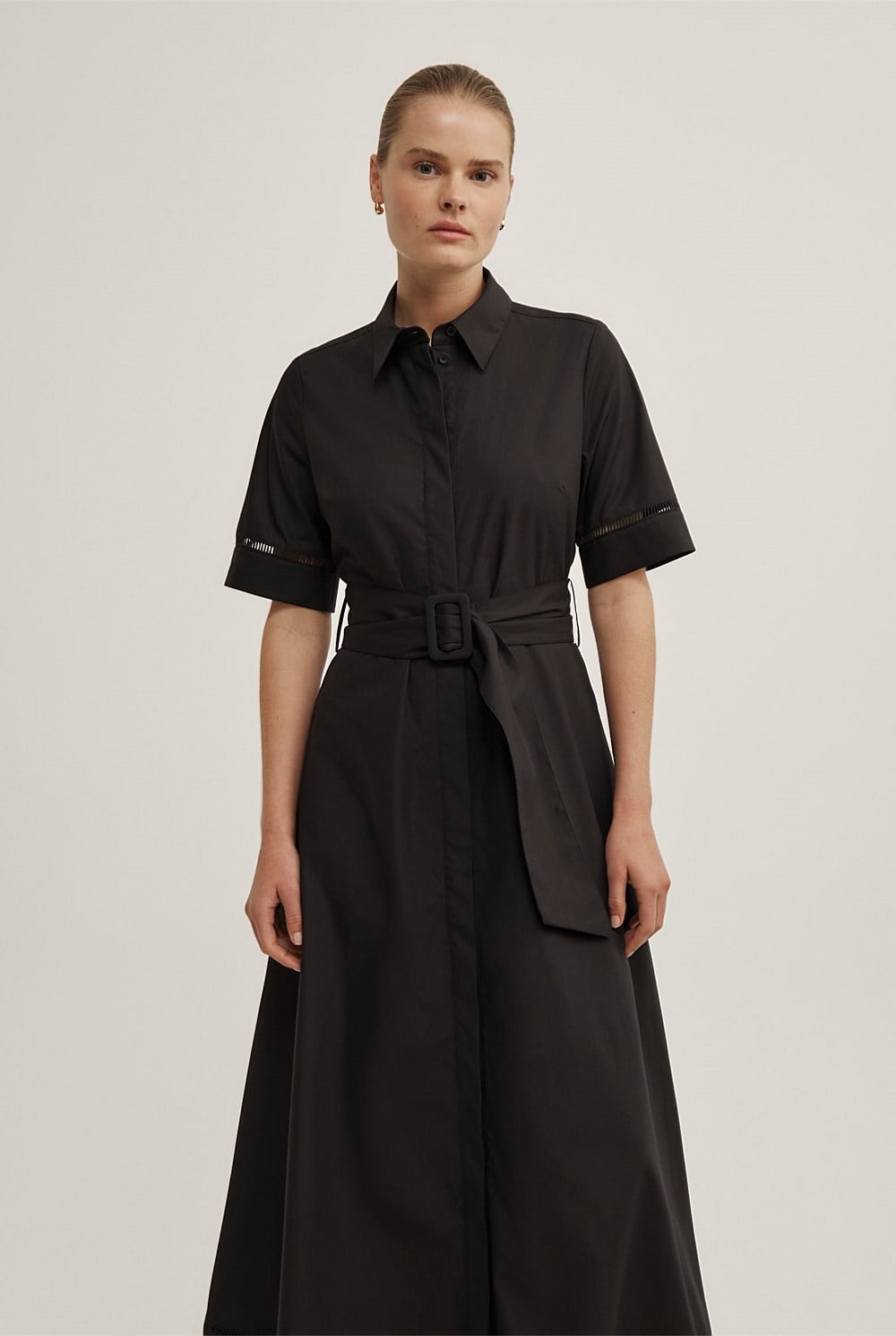 Trim Detail Shirt Dress