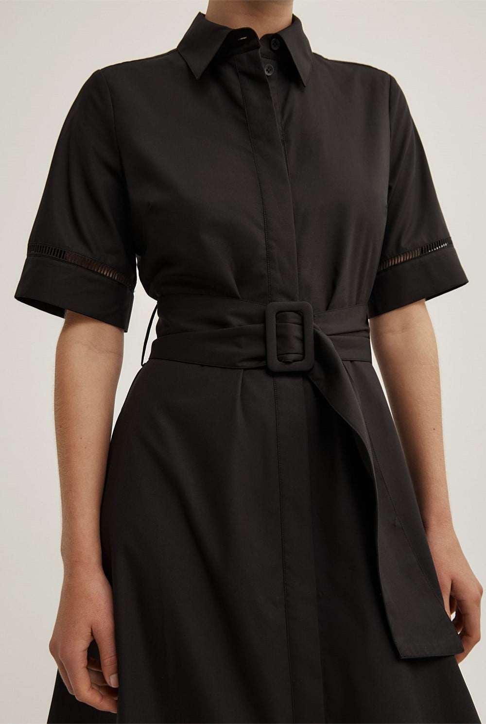 Trim Detail Shirt Dress