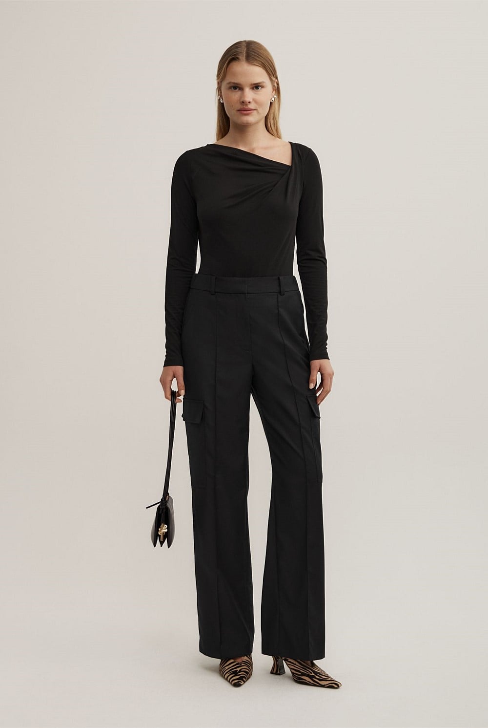 Twist Front Long Sleeve Top