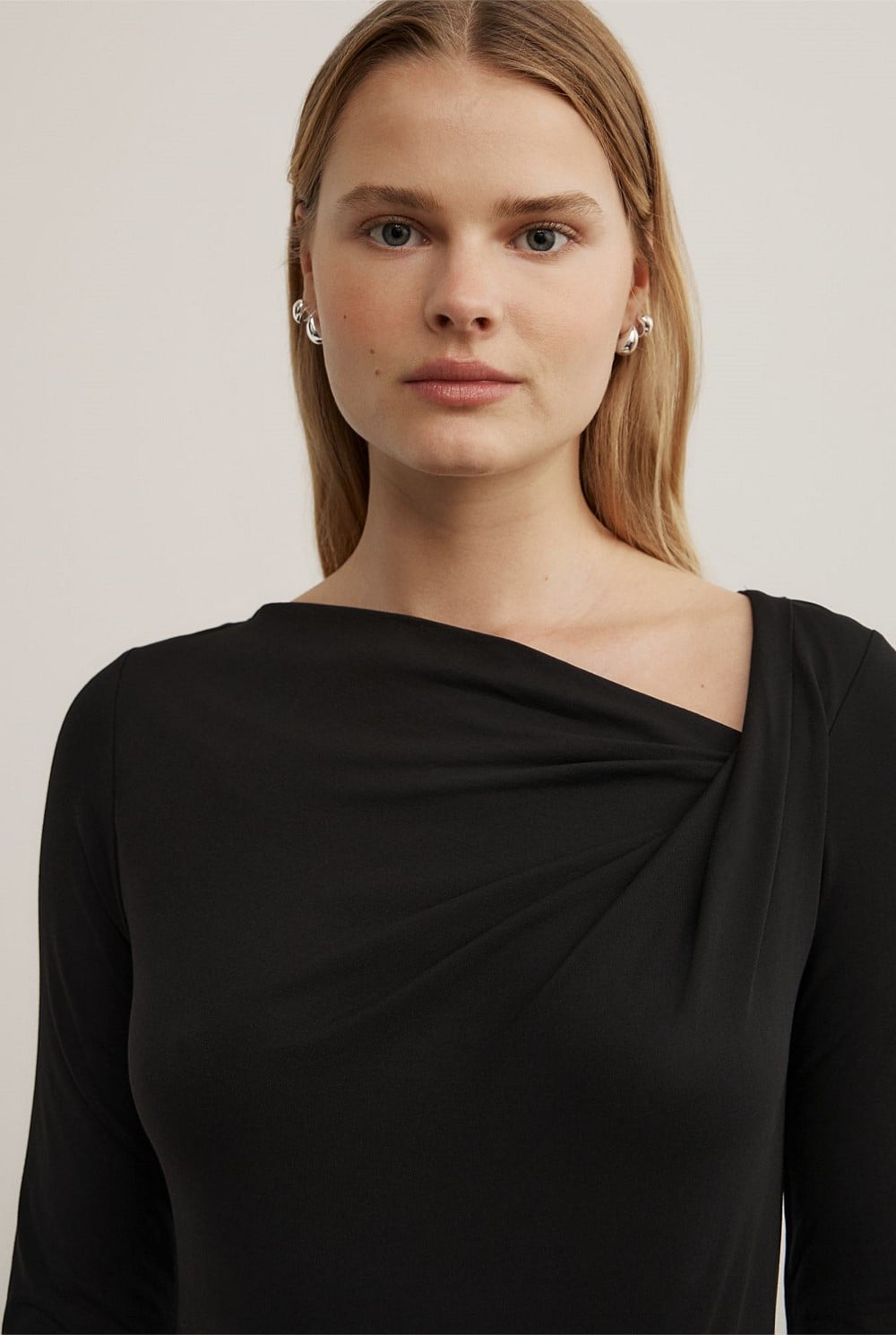 Twist Front Long Sleeve Top
