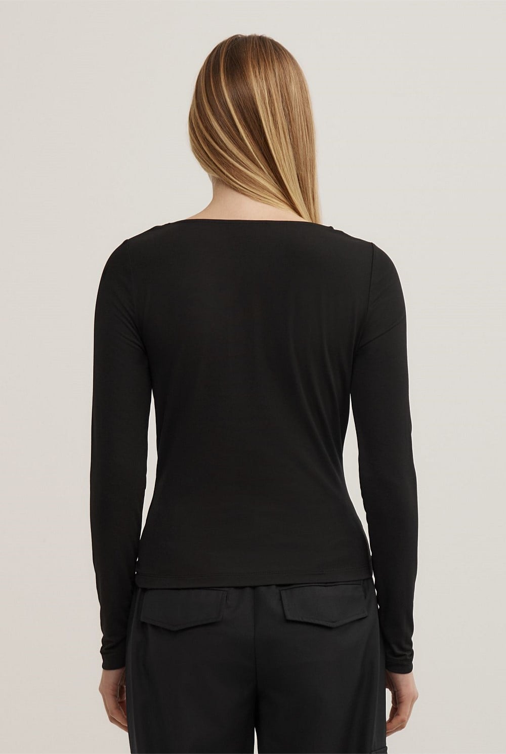 Twist Front Long Sleeve Top