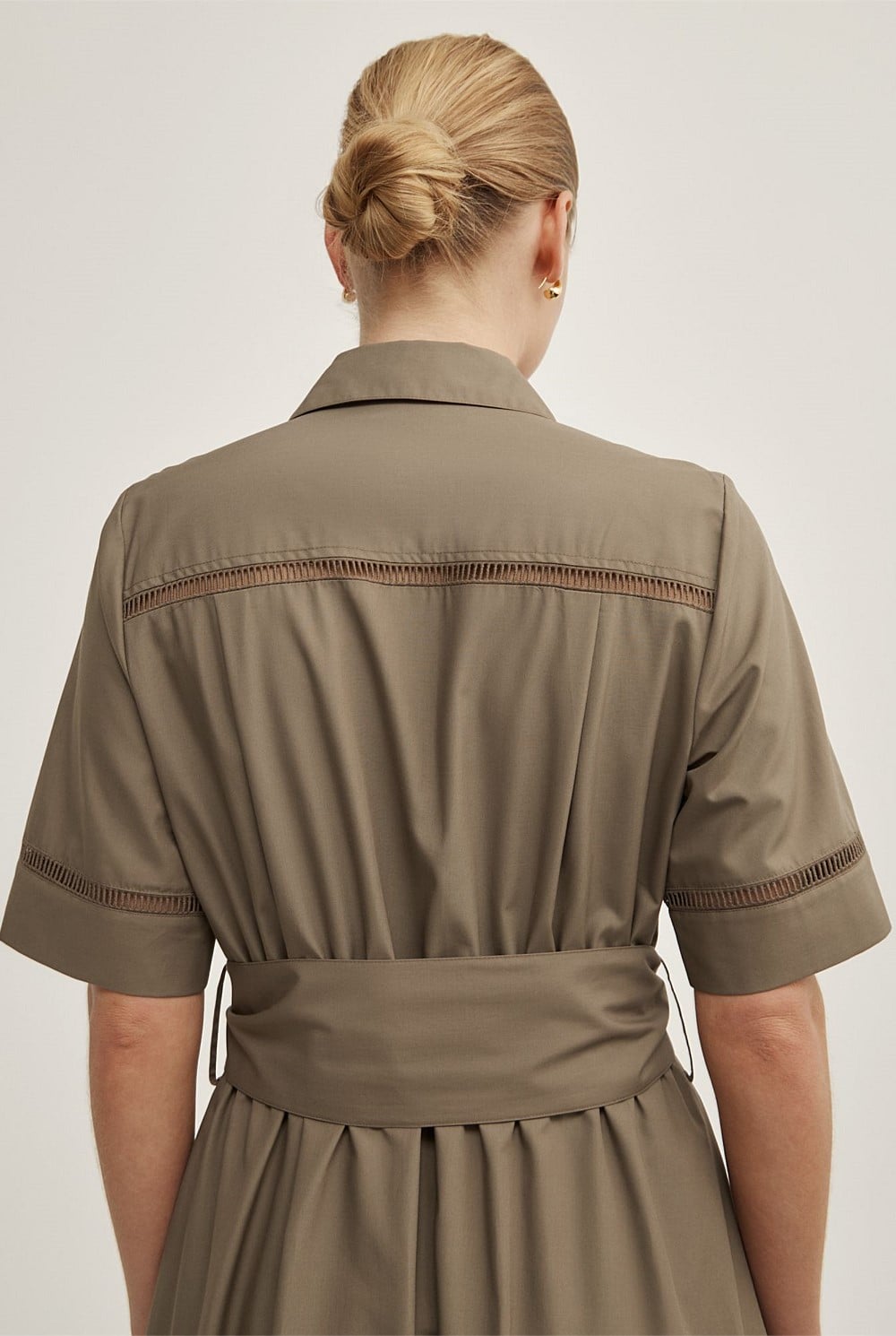 Trim Detail Shirt Dress