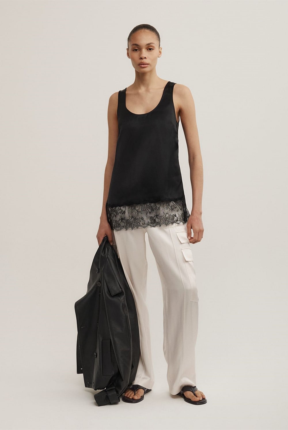 Lace Hem Tank Top