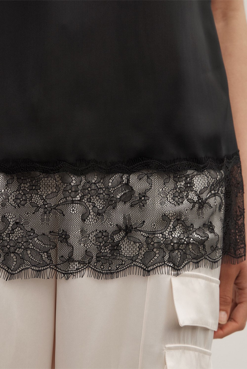 Lace Hem Tank Top